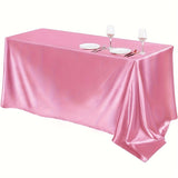 1pc Luxury Polyester Rectangle Tablecloth - Waterproof and Oil-Proof Satin Tablecover for Picnic, Holiday Party, Home Decor, Camping, and Wedding Banquet - Easy to Clean, Stain Resistant, and Durable Table Cloth with Simple Style Design
