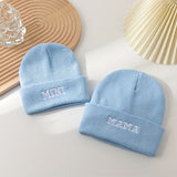 Parent-Child Set Soft Touch Cotton Beanie - Skullies & Beanies for Women, Stylish Solid Color Knitted Hat, Elasticity, Lightweight, Versatile Headwear, Caps for All Seasons, Daily Wear, Outdoor Activities