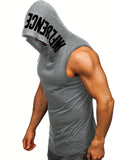 Moisture-Wicking Hooded Tank Top Shirts - Quick Dry, Breathable, Athletic Gym Wear for Men - Ideal for Running, Training, and Bodybuilding