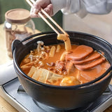 1pc Japanese-Style Handmade Cast Iron Stew Pot - Thick, High Temperature Resistant, No Coating, Old-Fashioned, Perfect for Sukiyaki and Soup Cooking