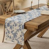 1pc American Retro Orchid Printed Rectangular Table Runner, Single-Layer Pastoral Style Sideboard Shoe Cabinet Dust Cover for Dining Table Decor and Room Decor