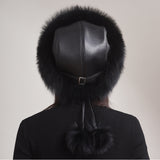 Winter Real Fox Fur Hats For Women Winter Stylish Russian Thick Warm Beanie woman Hat Natural Fluffy Fur Caps With Tail
