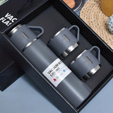 1pc/1 Set Insulated Vacuum Flask - 500ml/16.9oz Thermal Water Bottle with 2 Extra Cup Lids, Keeps Hot and Cold for Hours, Perfect for Travel, Summer, Winter, and Gifts