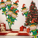 10 Pack Durable Green Elf Foil Balloons - Christmas Party Decorations for 14+ Age Group, Plastic Holiday Ornaments for Xmas Celebration