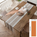 1pc Nordic Jacquard Table Runner - Stylish One-line Design, Geometric Pattern, Hand Woven with Tassel Detail, Perfect for Tea & Dining Tables, Elevates Room Decor - Durable Polyester Cotton Blend