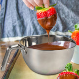 1 Set Double Boiler Pot Set - 1250ML/1.1QT Mixing Bowl, 2200ML/2QT 304 Stainless Steel Pot, Silicone Spatula for Melting Chocolate, Candy, Candle, Soap, Wax, Cooking, and Baking Needs