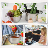 1 Set Double Boiler Pot Set - 1250ML/1.1QT Mixing Bowl, 2200ML/2QT 304 Stainless Steel Pot, Silicone Spatula for Melting Chocolate, Candy, Candle, Soap, Wax, Cooking, and Baking Needs