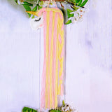 HULIANFU Unicorn Hair Clips Storage Organizer Wall Hanging Decor Hair Bow Holder For Girls Room Decor Aesthetic Wall Art Bohemian Tassel