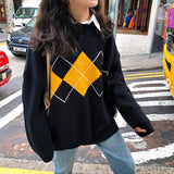 hulianfu hulianfu Knit Sweaters Women Pullover Sweater Top Lingge Winter Clothes Women Loose Sweaters Top Coat Casual Sweater Sueter De Mujer