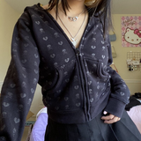 hulianfu Oversized Hoodies Women Floral Printed Long Sleeve Hooded Sweatshirts Pullover