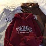 hulianfu Vintage Letters Print Women Hoodie Thick Warm Girls Sweatshirt  Winter Tops Pullovers New Brand Fashion Clothes Slim Fit