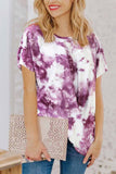 hulianfu Round Neck Tie-Dye T-Shirt