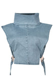 hulianfu Solid Color Hot Buckled Denim Camisole