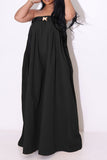 hulianfu Solid Color Whimsical Wide Leg Jumpsuit With Belt