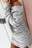 hulianfu Street Solid Patchwork Frenulum O Neck Pencil Skirt Dresses(6 Colors)