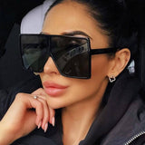 hulianfu Sexy Street Gradual Change Leopard Patchwork Sunglasses