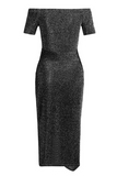 hulianfu Fashion Elegant Solid Slit Sequined Off the Shoulder Wrapped Skirt Dresses(3 Colors)