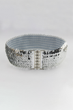 hulianfu Fashion Elegant Solid Patchwork Sequins Belts