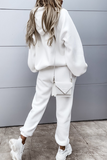 hulianfu Street Sportswear Draw String Hooded Collar Long Sleeve Two Pieces(5 Colors)