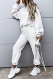hulianfu Street Sportswear Draw String Hooded Collar Long Sleeve Two Pieces(5 Colors)