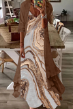 hulianfu Fashion Print Patchwork V Neck Sleeveless Two Pieces