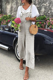 hulianfu Fashion Street Solid Spaghetti Strap Loose Jumpsuits(7 colors)