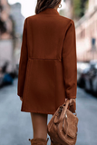 hulianfu Casual Solid Patchwork Cardigan Collar Outerwear(5 Colors)