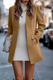 hulianfu Casual Solid Patchwork Cardigan Collar Outerwear(5 Colors)