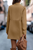 hulianfu Casual Solid Patchwork Cardigan Collar Outerwear(5 Colors)
