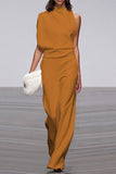hulianfu Casual Solid Patchwork Half A Turtleneck Boot Cut Jumpsuits(12 Colors)