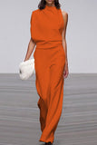 hulianfu Casual Solid Patchwork Half A Turtleneck Boot Cut Jumpsuits(12 Colors)
