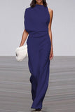 hulianfu Casual Solid Patchwork Half A Turtleneck Boot Cut Jumpsuits(12 Colors)