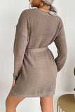 hulianfu Fashion Solid Frenulum O Neck Straight Dresses