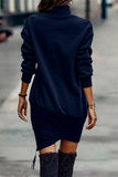 hulianfu Fashion Half A Turtleneck One Step Skirt Dresses(5 Colors)