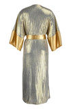 hulianfu Casual Patchwork Sequins V Neck Waist Skirt Dresses(3 Colors)
