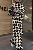 hulianfu Casual Street Printing Turtleneck Long Sleeve Two Pieces(5 Colors)