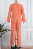 hulianfu Fashion Vintage Solid Patchwork O Neck Long Sleeve Two Pieces(4 Colors)
