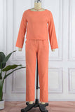 hulianfu Fashion Vintage Solid Patchwork O Neck Long Sleeve Two Pieces(4 Colors)