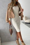 hulianfu Sweet Elegant Square Collar Pencil Skirt Dresses(3 Colors)