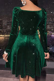 hulianfu Celebrities Elegant Solid Solid Color V Neck A Line Dresses