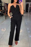 hulianfu Casual Solid Color Regular Jumpsuits(3 Colors)