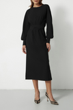 hulianfu Street Solid Patchwork O Neck Waist Skirt Dresses(3 Colors)
