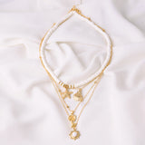 hulianfu Casual Daily Vintage Patchwork Necklaces