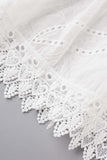 hulianfu - Sweet Elegant Solid Tassel Embroidered Hollowed Out V Neck A Line Dresses