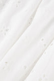 hulianfu - Sweet Elegant Solid Tassel Embroidered Hollowed Out V Neck A Line Dresses