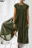 hulianfu Casual Simplicity Solid O Neck Loose Jumpsuits(6 Colors)