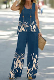 hulianfu Casual Print Patchwork O Neck Sleeveless Two Pieces(9 Colors)