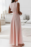 hulianfu Celebrities Elegant Solid With Belt V Neck Evening Dress Dresses(4 Colors)