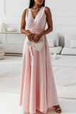 hulianfu Celebrities Elegant Solid With Belt V Neck Evening Dress Dresses(4 Colors)