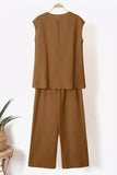 hulianfu Casual Simplicity Solid Solid Color Short Sleeve Two Pieces(6 Colors)